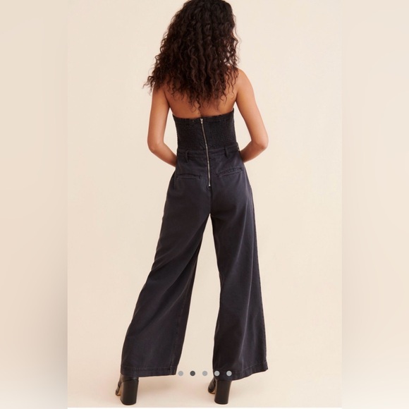 Anthropologie Pilcro The Skipper Strapless Cropped Wide Leg Jumpsuit - Picture 6 of 15
